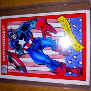 1990 Marvel Universe Trading Card #1 Captain America